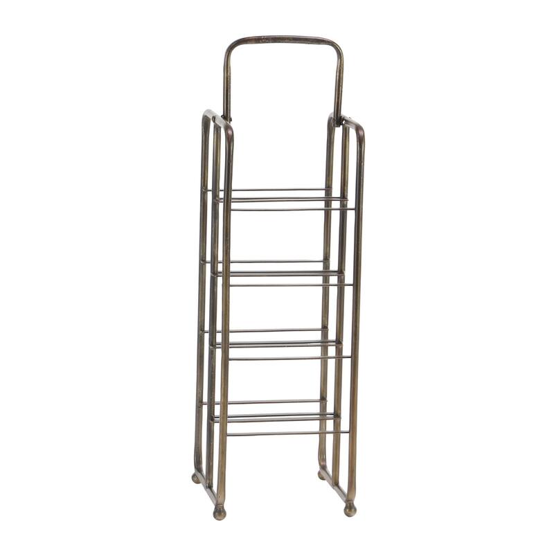 Contemporary 8-Bottle Iron Wine Storage Rack