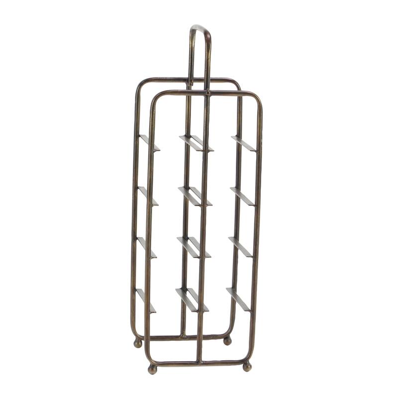 Contemporary 8-Bottle Iron Wine Storage Rack