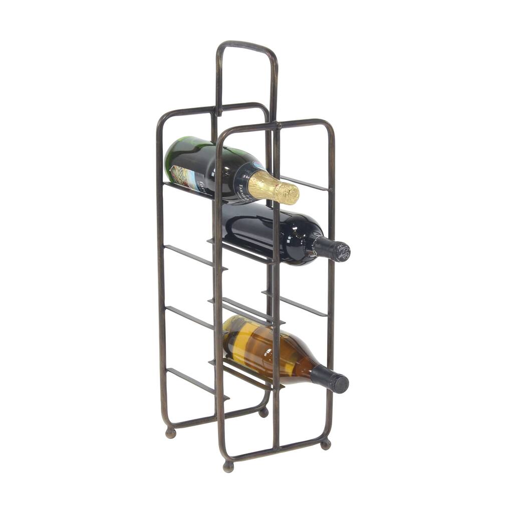 Contemporary 8-Bottle Iron Wine Storage Rack