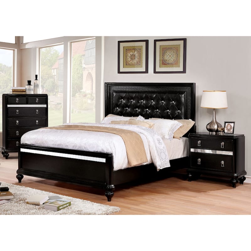 Gibson Clarita Glam Wood 2-Drawer Nightstand by Silver Orchid