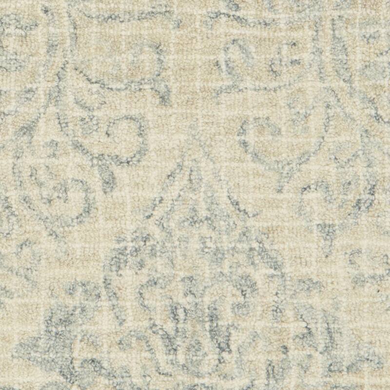 Alexander Home Nile Medallion Damask 100% Wool Hand Hooked Rug