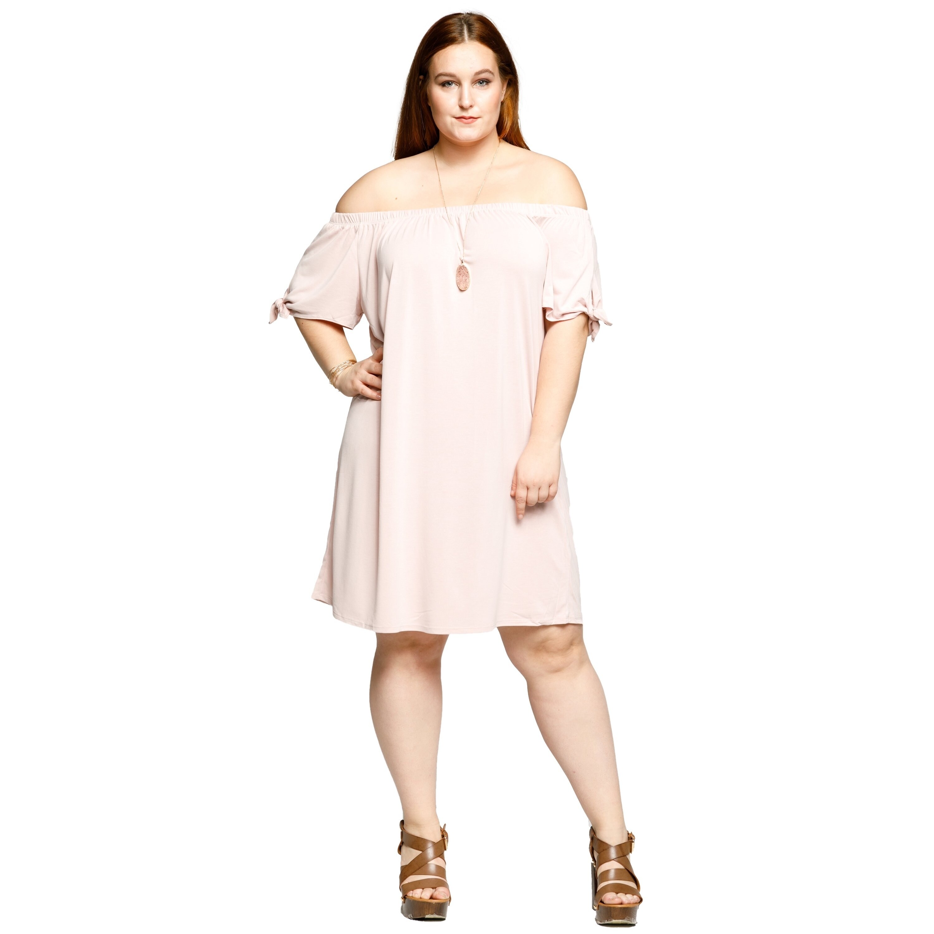 off the shoulder shirt dress plus size