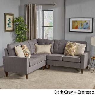 Grey Sectional Sofas For Less Nasir Mid Century Modern 3 Piece Sectional Sofa Set By Christopher Knight Home Option