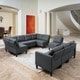 preview thumbnail 10 of 17, Emmie Mid-century 10-piece U-shaped Sectional Set by Christopher Knight Home