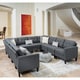 preview thumbnail 2 of 17, Emmie Mid-century 10-piece U-shaped Sectional Set by Christopher Knight Home Grey
