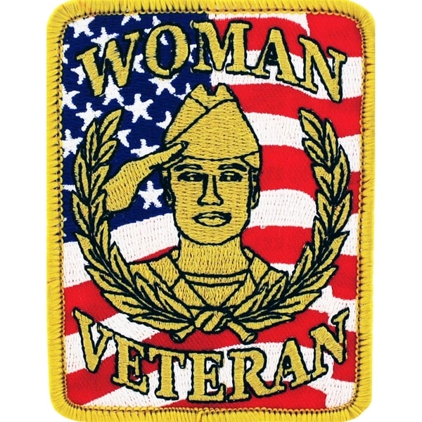 Woman Veteran Embroidered Military Patch 3-1//4 Inches
