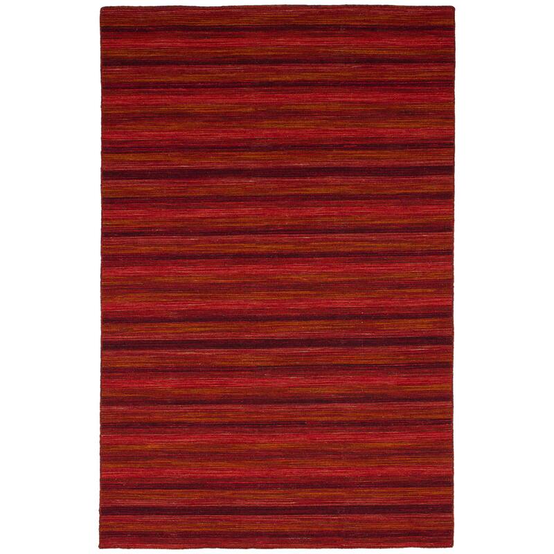 Flat-weave Manhattan Blue, Red Wool Kilim