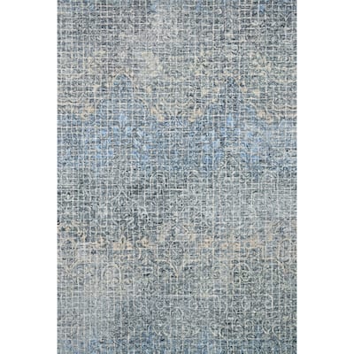 Alexander Home Nile Abstract 100% Wool Hand Hooked Rug