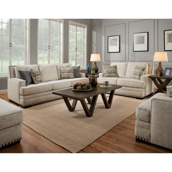 Copper Grove Gardner Cream Sofa Loveseat 2 Piece Set