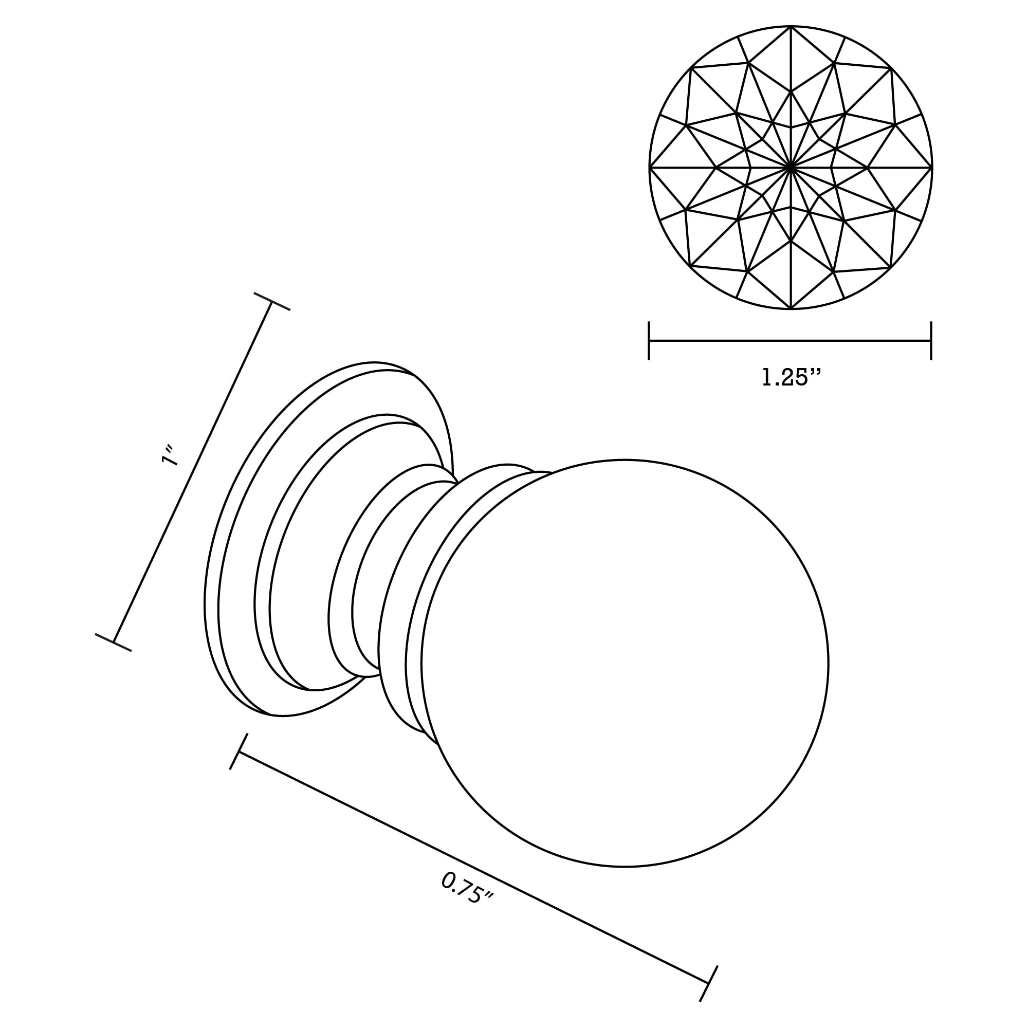 American Imaginations 1.25-in Round Cabinet Knob (Brass Gold) AI