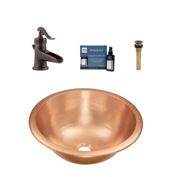slide 1 of 5, Sinkology Born All-in-One Sink and Ashfield Faucet Kit