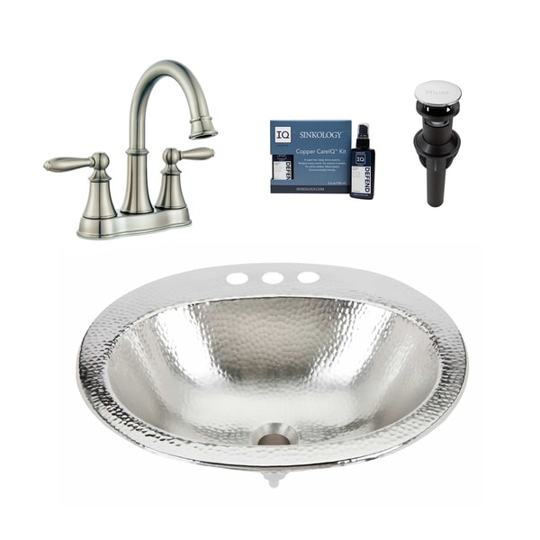 Sinkology Dalton Nickel All-in-One Sink and Courant Faucet Kit. Opens flyout.