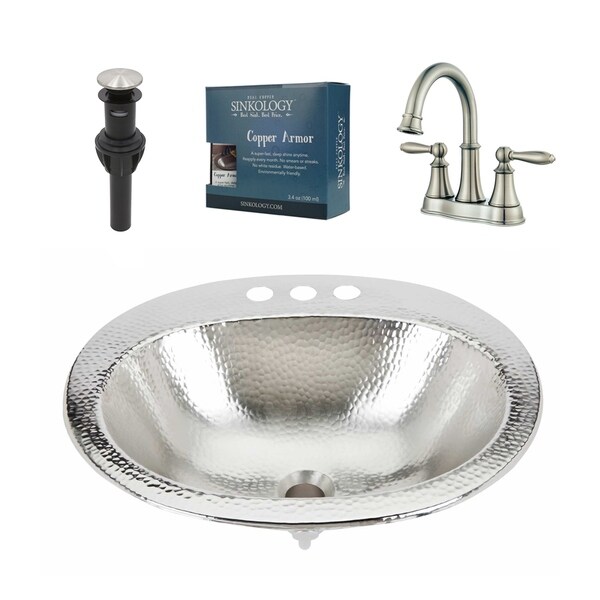 Sinkology Dalton Nickel All-in-One Sink and Courant Faucet Kit