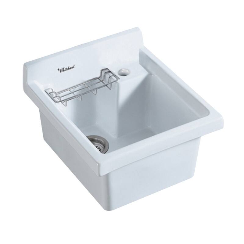 Whitehaus Collection Single Bowl, Drop-in Sink with Wire Basket