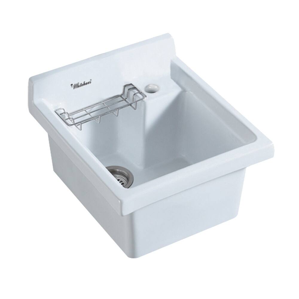 Whitehaus Collection Single Bowl, Drop-in Sink with Wire Basket