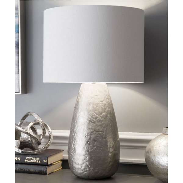Watch Hill 24" Harper Aluminium Cotton Shade Nickel Table Lamp
