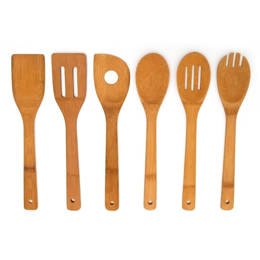 Sweet Home Collection 6 Piece Wooden Kitchen Tool Set