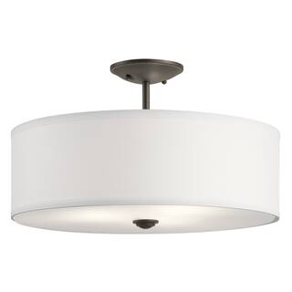 Kichler Lighting Shailene 3-light Olde Bronze Semi-Flush Mount