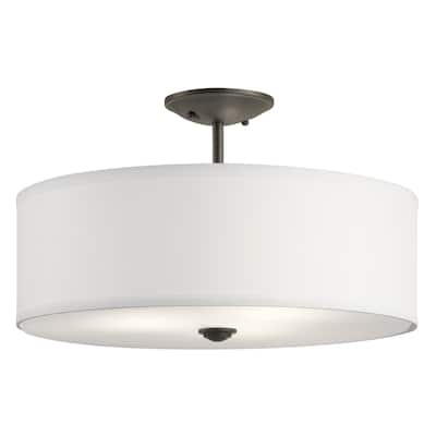 Kichler Lighting Shailene 3-light Olde Bronze Semi-Flush Mount