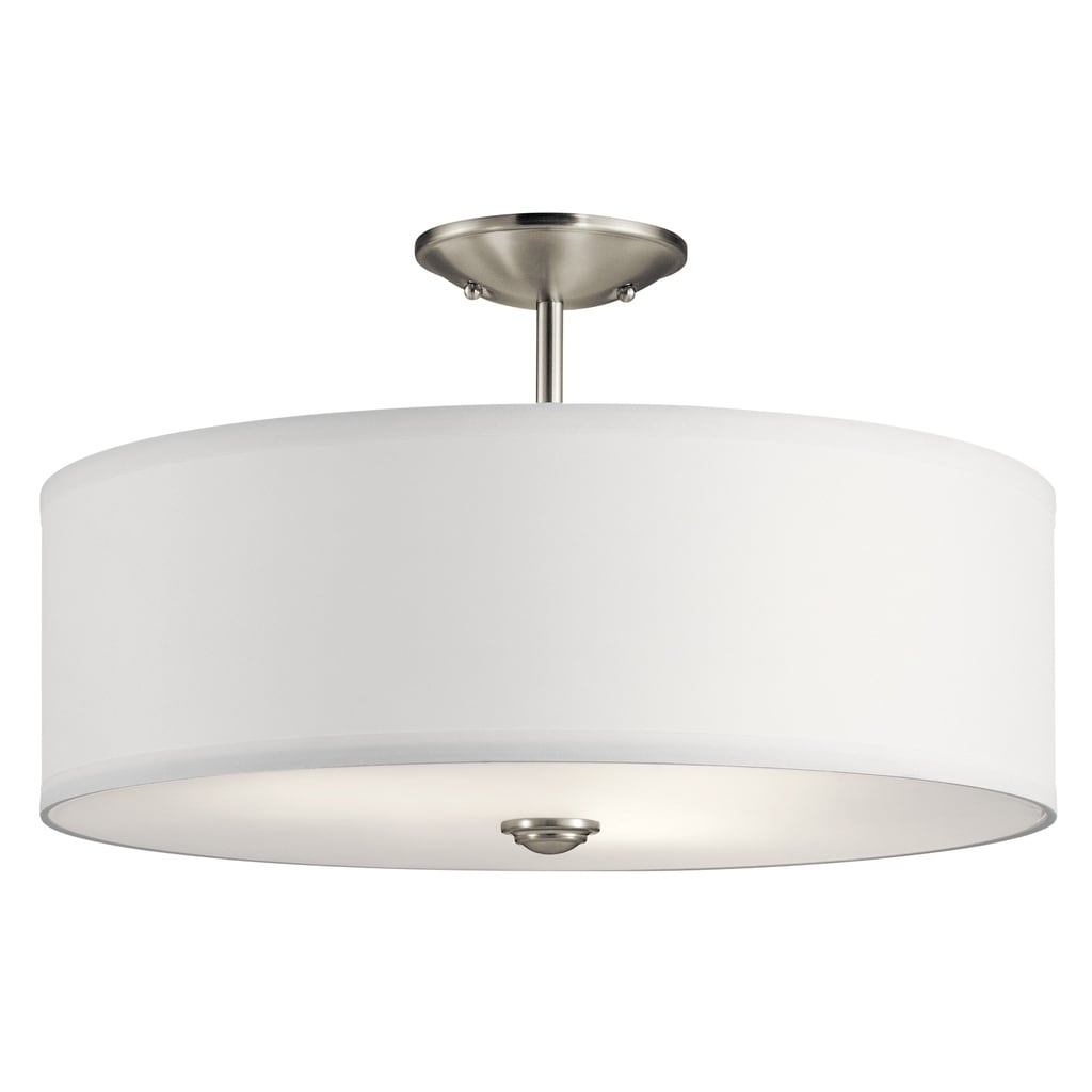 Shop Porch Den Cargill 3 Light Brushed Nickel Semi Flush Mount