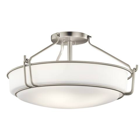 Kichler Lighting Alkire Collection 4-light Brushed Nickel Semi-Flush Mount - Brushed nickel - Brushed nickel