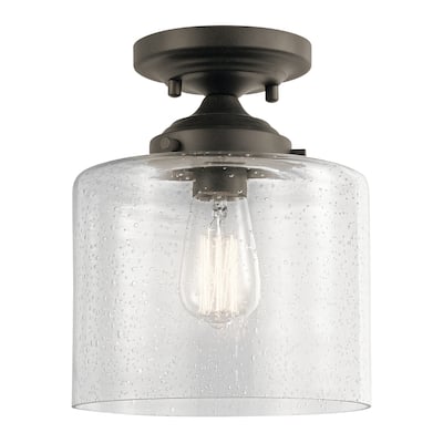 Kichler Lighting Winslow 1-light Olde Bronze Semi-Flush Mount