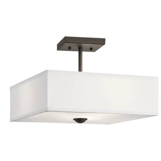 Kichler Lighting Shailene 3-light Olde Bronze Semi-Flush Mount