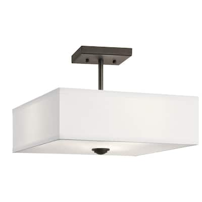 Porch & Den Roselawn 3-light Olde Bronze Semi-Flush Mount