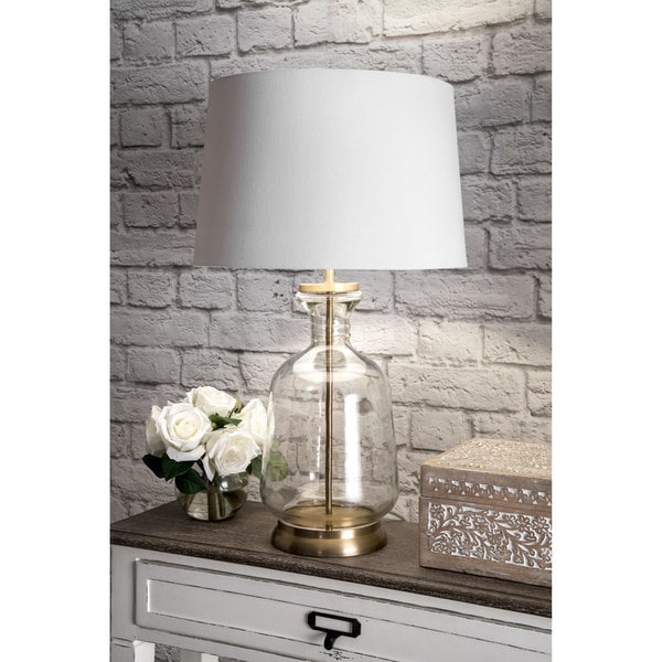 yellow and grey bedside lamps