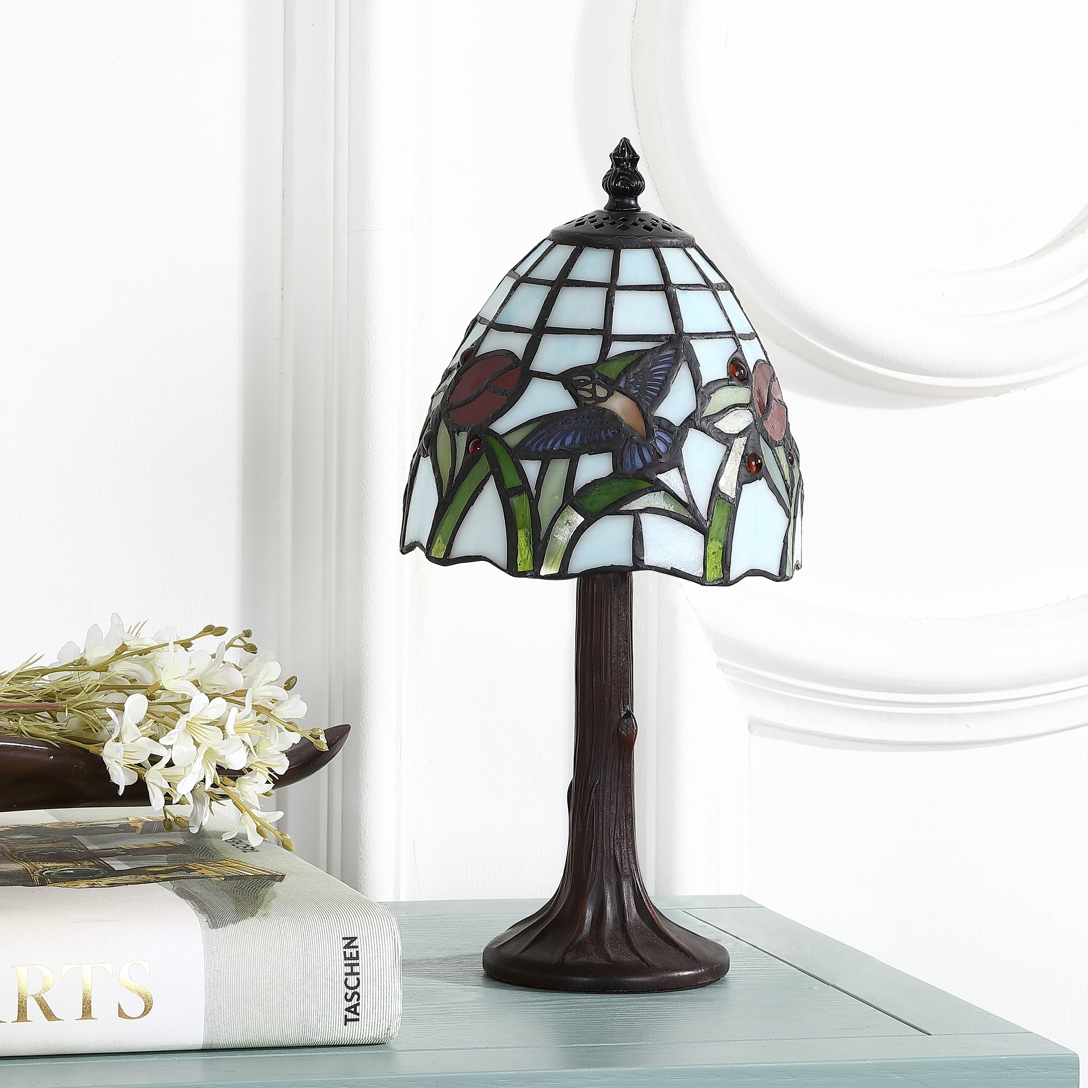 hummingbird tiffany table lamp