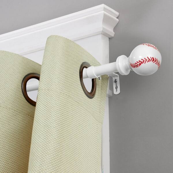 Baseball Curtain Rod Easy Craft Ideas