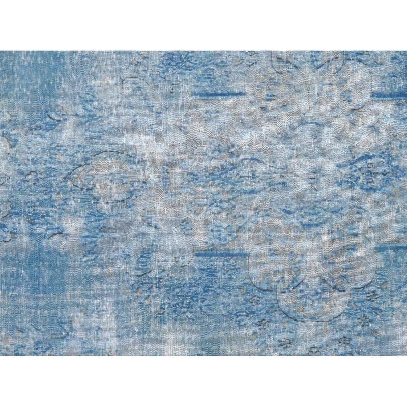 Pasargad Blue Vintage Overdyes Hand-Knotted Wool Rug (9' 7" X 13' 9") - 10' x 14'