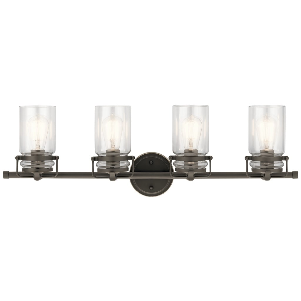 Shop Kichler Lighting Brinley Collection 4 Light Olde Bronze Bath Vanity Light Overstock 19554375