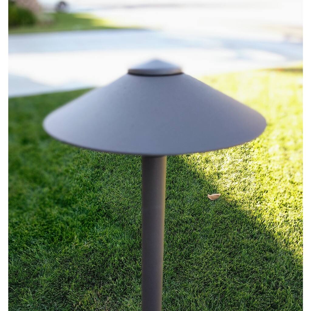 French Impression Wired Landscape Aluminum Pathway Light with LED Low Voltage Light Bulb