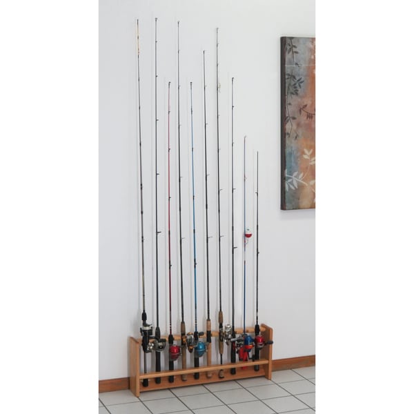 Shop Fishing Rod Rack, 10 Rods, 4 Finish Options 