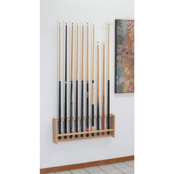 Shop Pool Cue Rack 10 Cue 4 Finishes Free Shipping Today