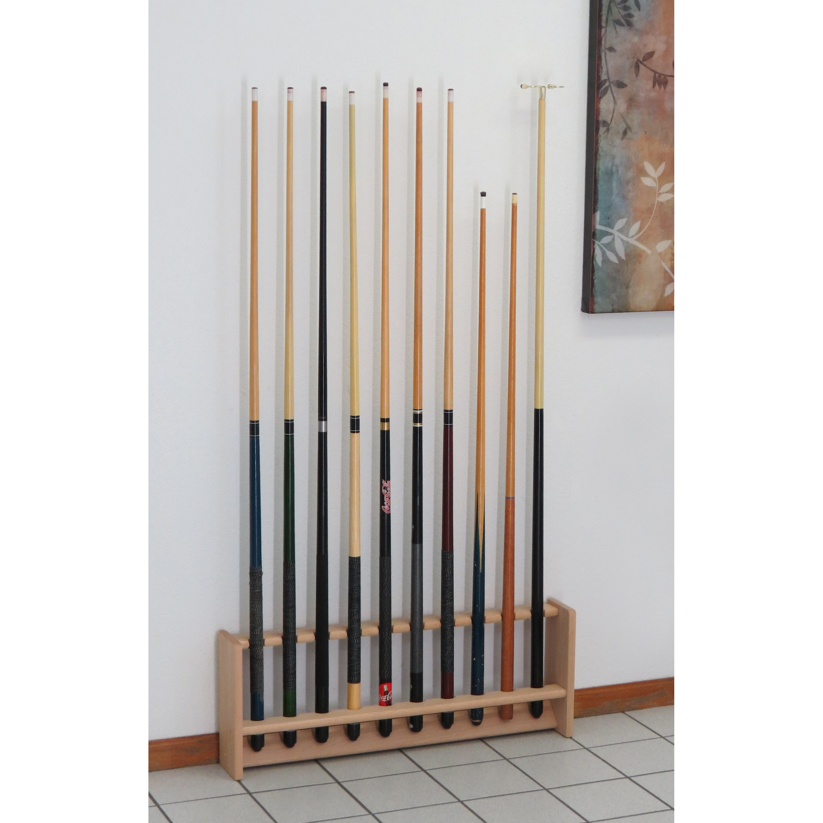 Pool Cue Rack, 10 Cue, 4 Finishes