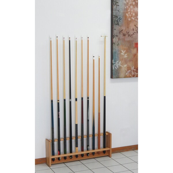 Pool Cue Rack, 10 Cue, 4 Finishes - Overstock - 19556265