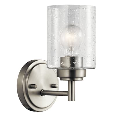 The Gray Barn Saffron 1-light Brushed Nickel Wall Sconce - Brushed nickel