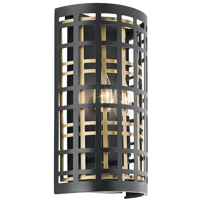 Kichler Lighting Aldergate Collection 2-light Black Wall Sconce