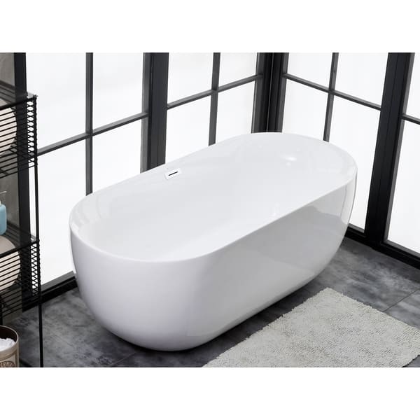 Siena 67 X 31 Freestanding Acrylic Soaking Bathtub Overstock 19556533