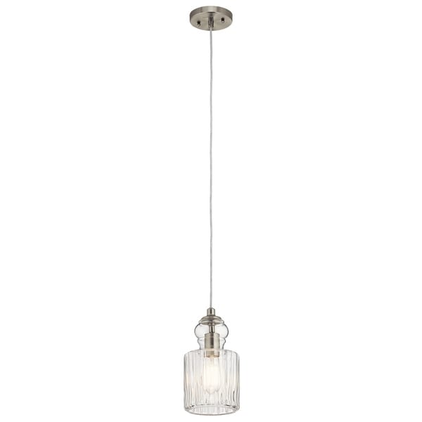 Kichler Lighting Riviera Collection 1-light Brushed Nickel Mini Pendant