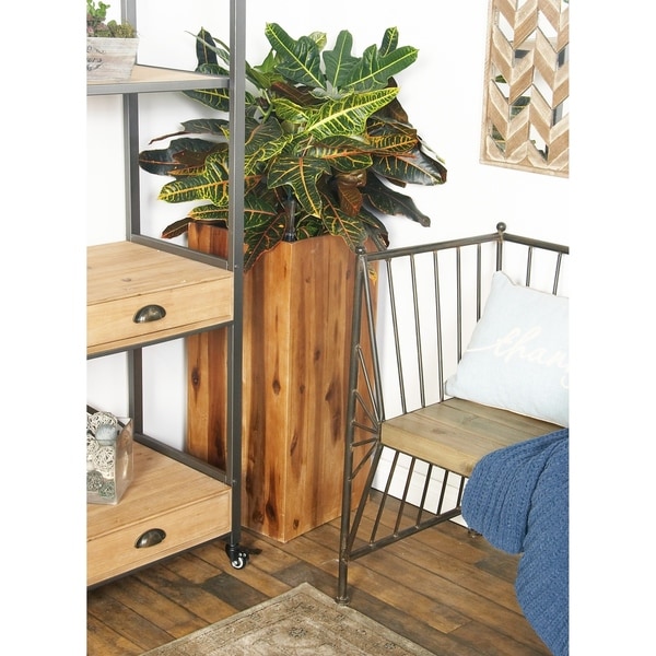 Rustic 30 X 13 Inch Rectangular Plank Type Planter By Studio Rustic 30 X 13 Inch Rectangular Plank Type Planter By Studio 350