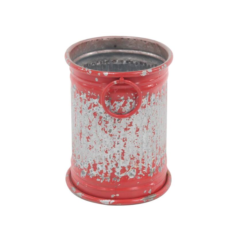 Set of 3 Farmhouse 10, 12, and 15 Inch Red Iron Planters by Studio 350