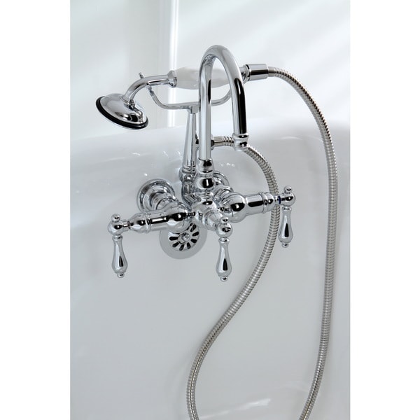 Americana Modern WallMount Chrome Clawfoot Tub Faucet 