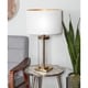 CosmoLiving by Cosmopolitan Gold Metal Room Table Lamp with Clear Glass ...