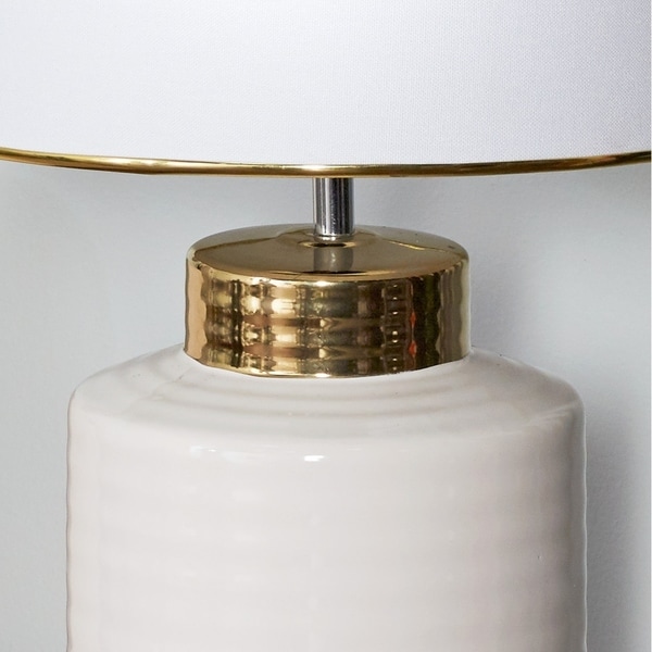 large white drum lamp shade