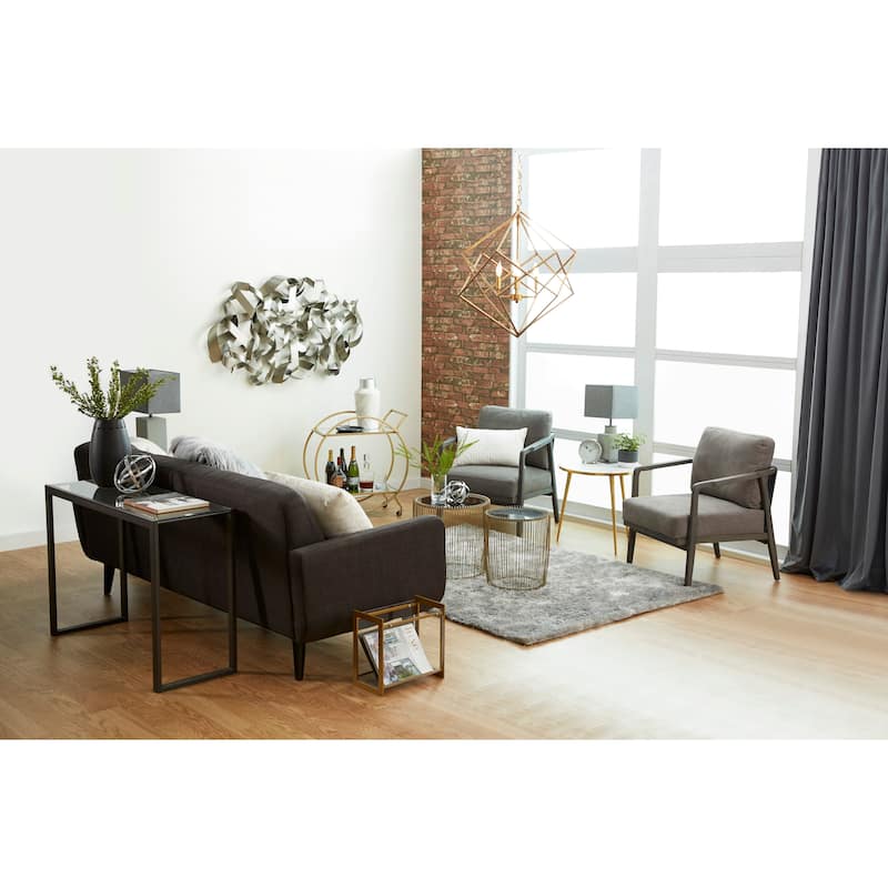 Gray Cement Stone Room Table Lamp with Square Shade