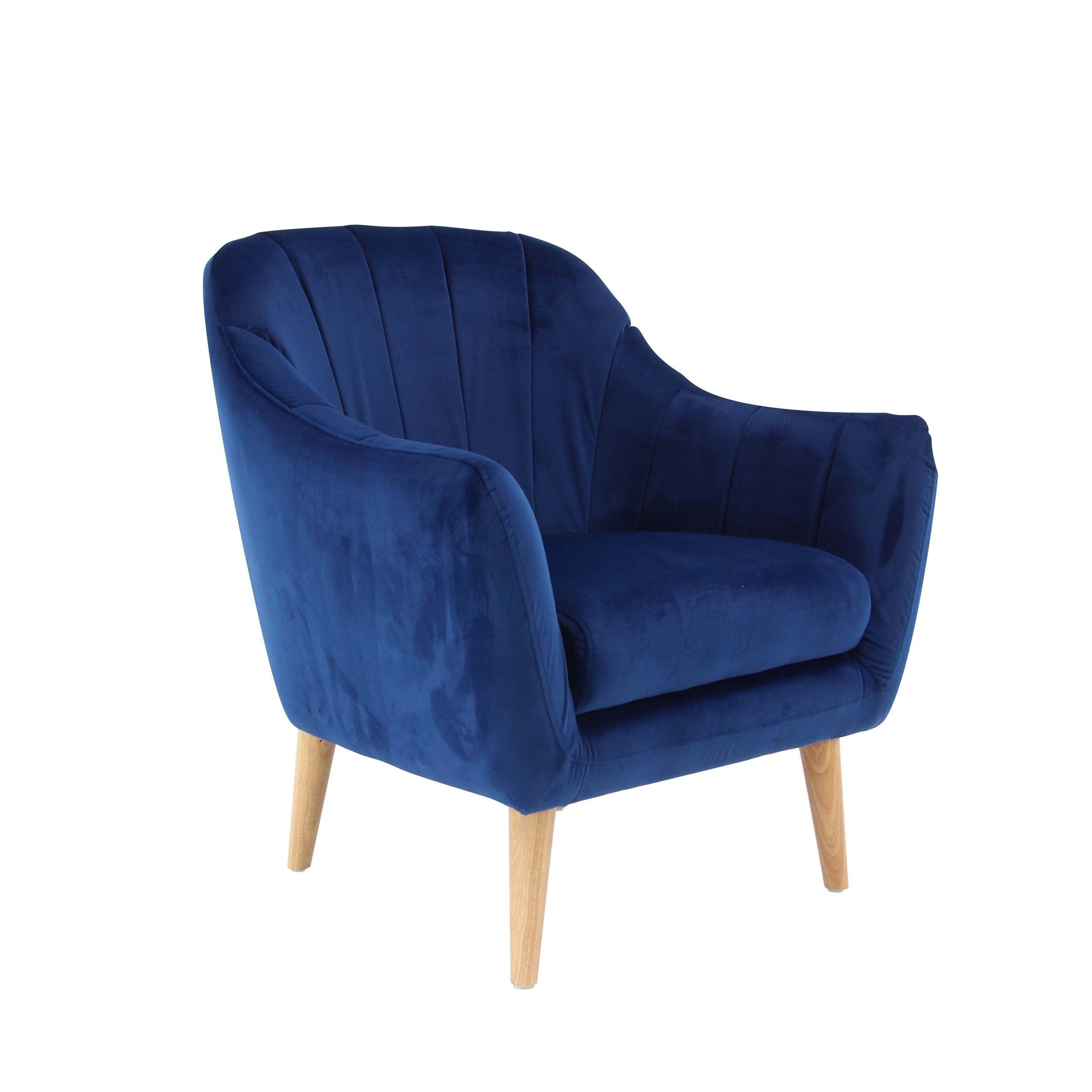 blue armchair