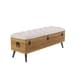 preview thumbnail 6 of 8, White Fir Industrial Storage Bench (Set of 3)